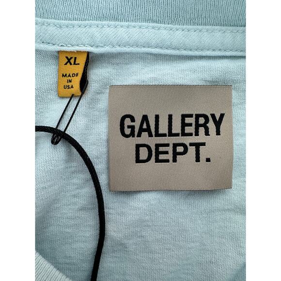 Gallery Dept Light Blue & Navy Art Dept T-Shirt - Picture 3 of 5